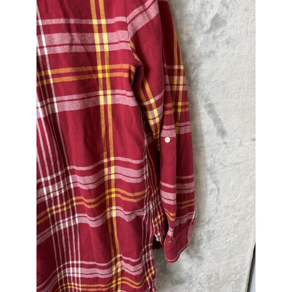 Iowa State University Cyclones Woman’s Shirt Size XL Long Sleeve Red Checked - Picture 4 of 6